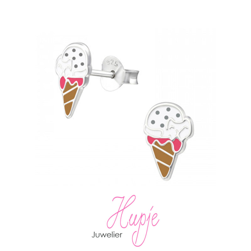 zilveren oorbellen ijsje