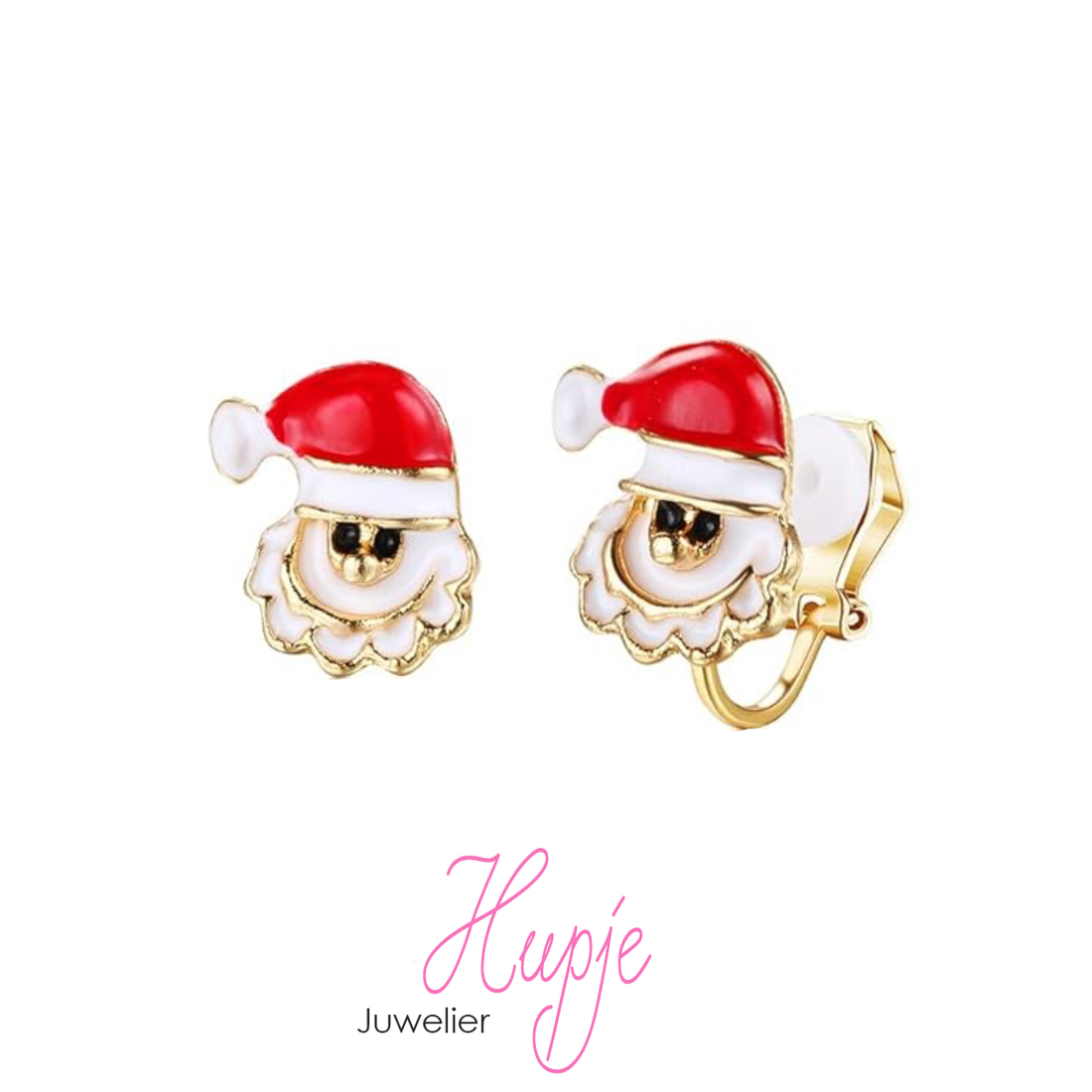clip earrings Happy Santa!