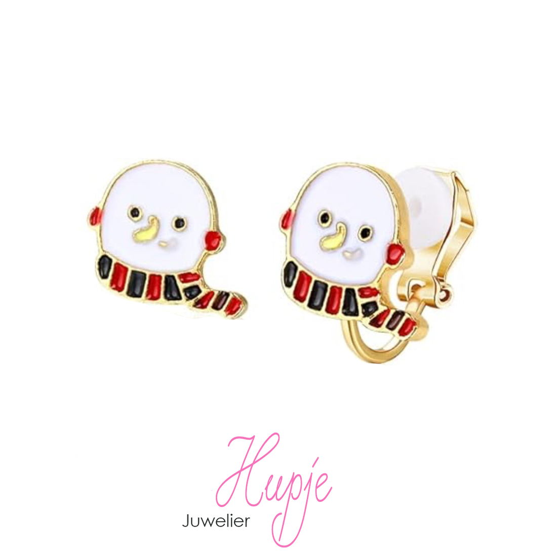 clip-on earrings Snowman