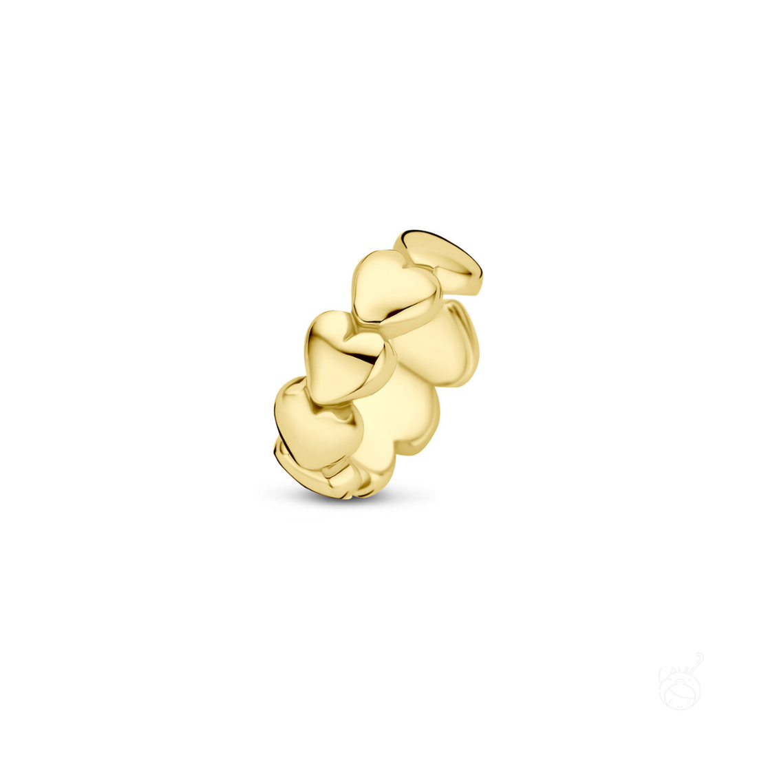 earcuff goud hartjes