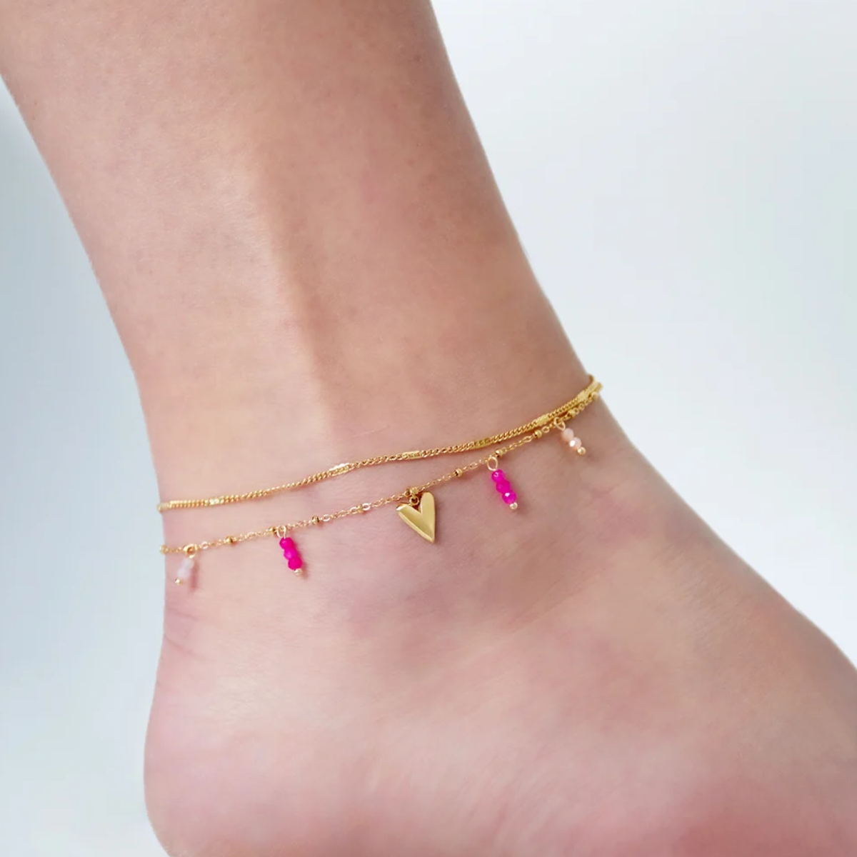anklet gold smiley