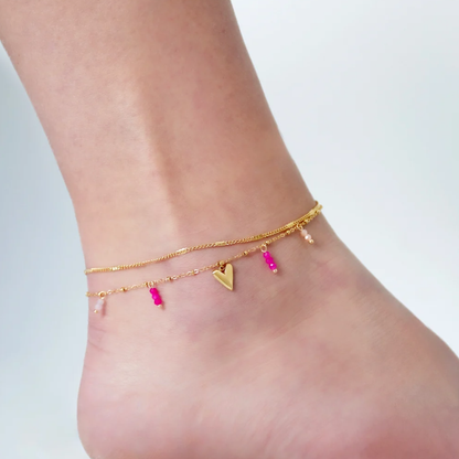 anklet gold smiley