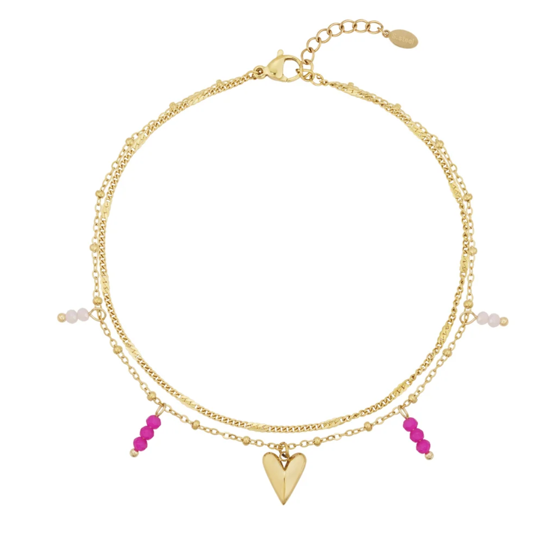 anklet gold smiley