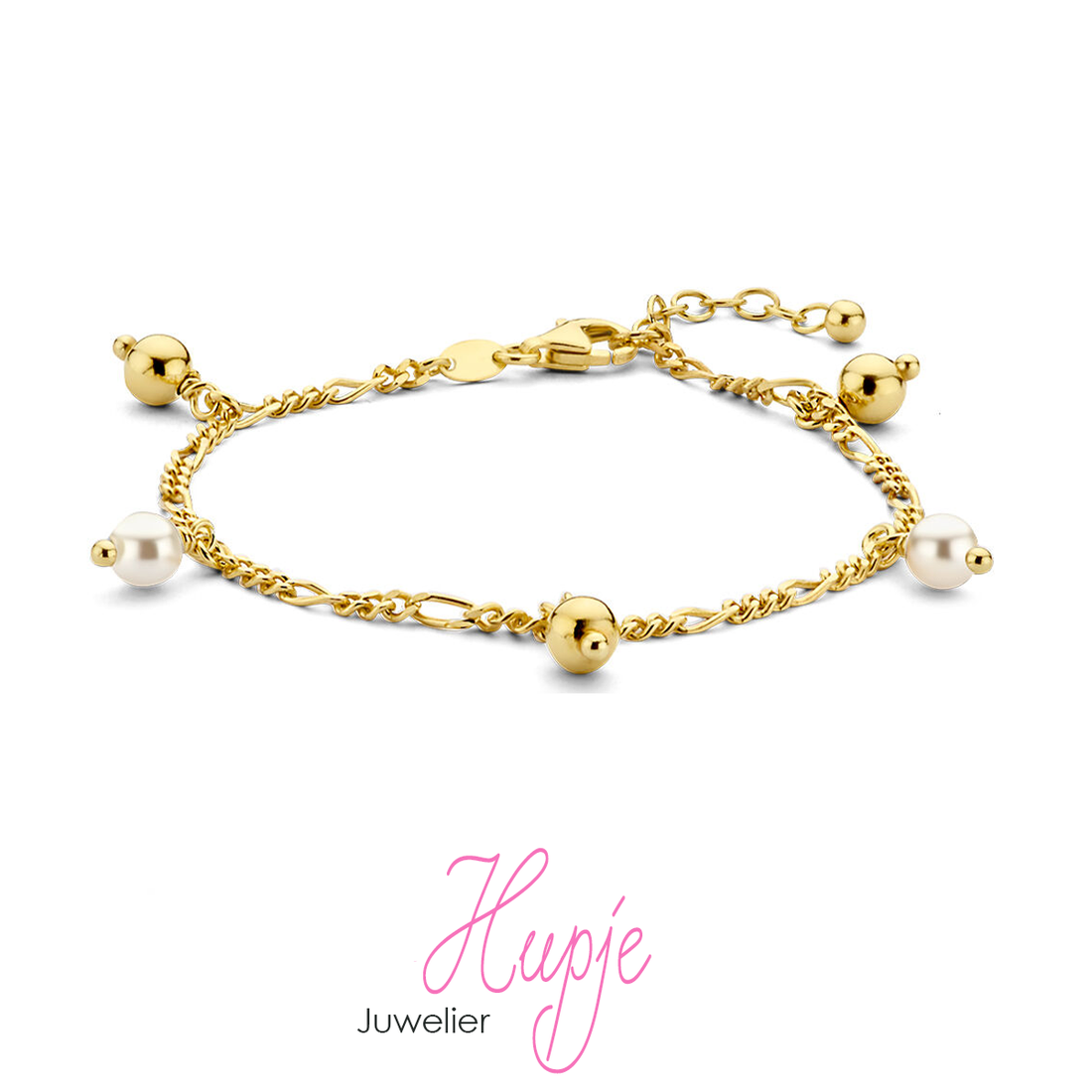 gouden armband parels