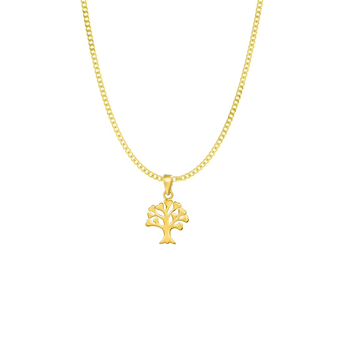 tree of life yellow gold on 925 sterling silver