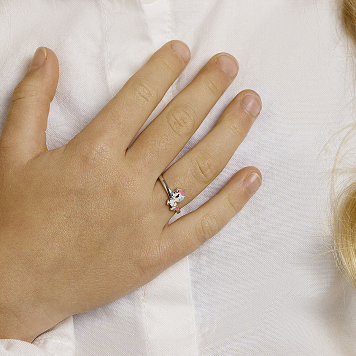 zilveren kinderring Pinky Pie