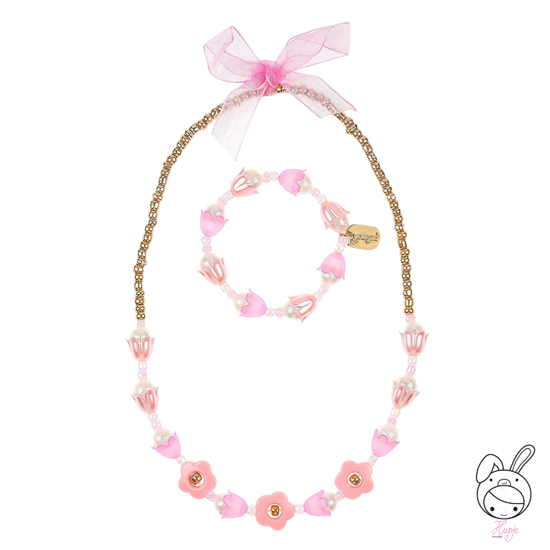 kinderketting en armbandje bloem