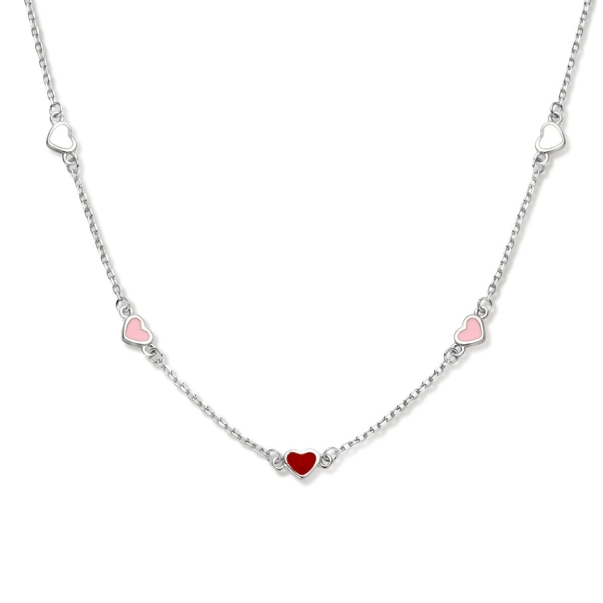 zilveren kinderketting hartjes