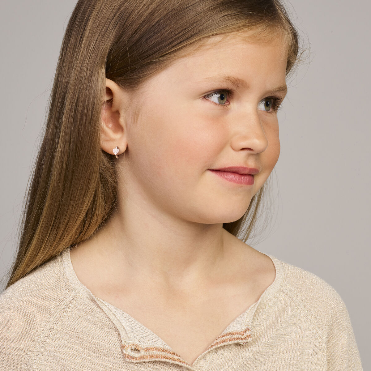 kinderoorbellen hartje roze lichtblauw