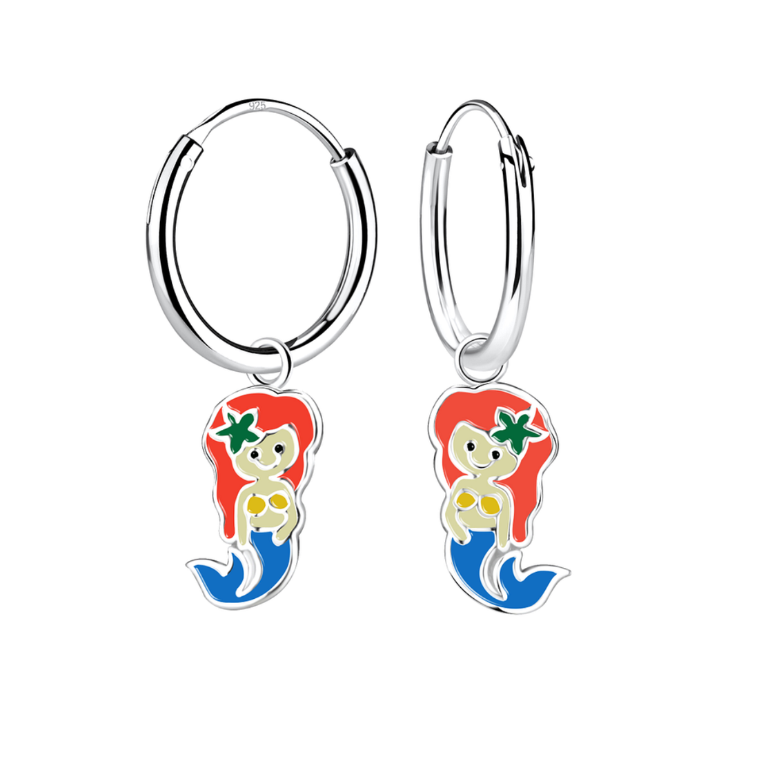 zilveren kinderoorbellen zeemeermin