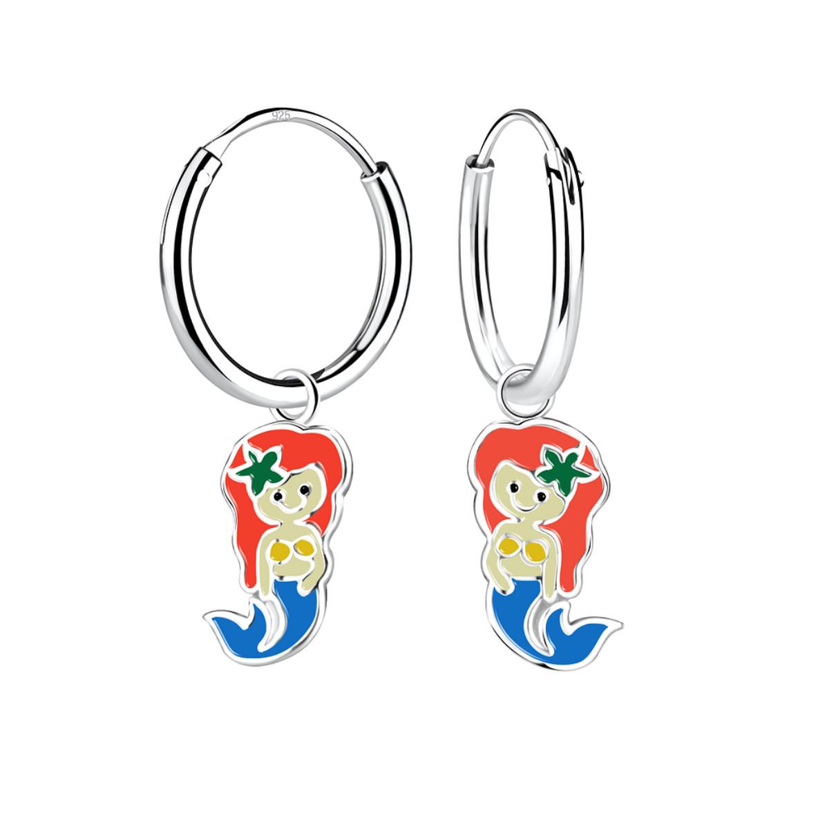 zilveren kinderoorbellen zeemeermin