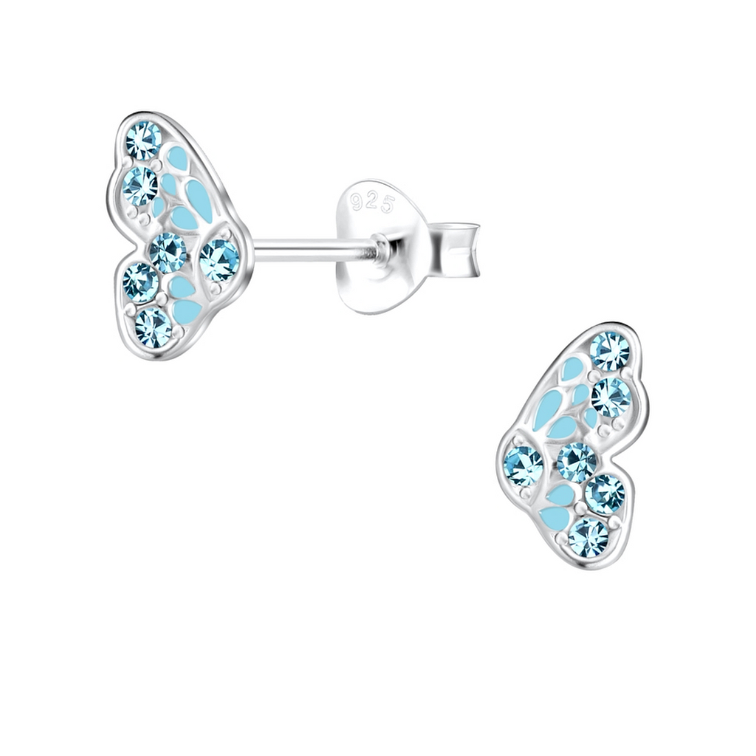 zilveren kinderoorbellen Butterfly studs