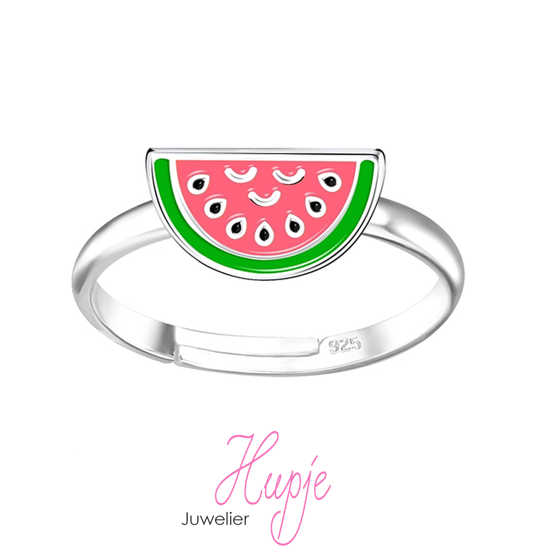 zilveren kinderring meloen