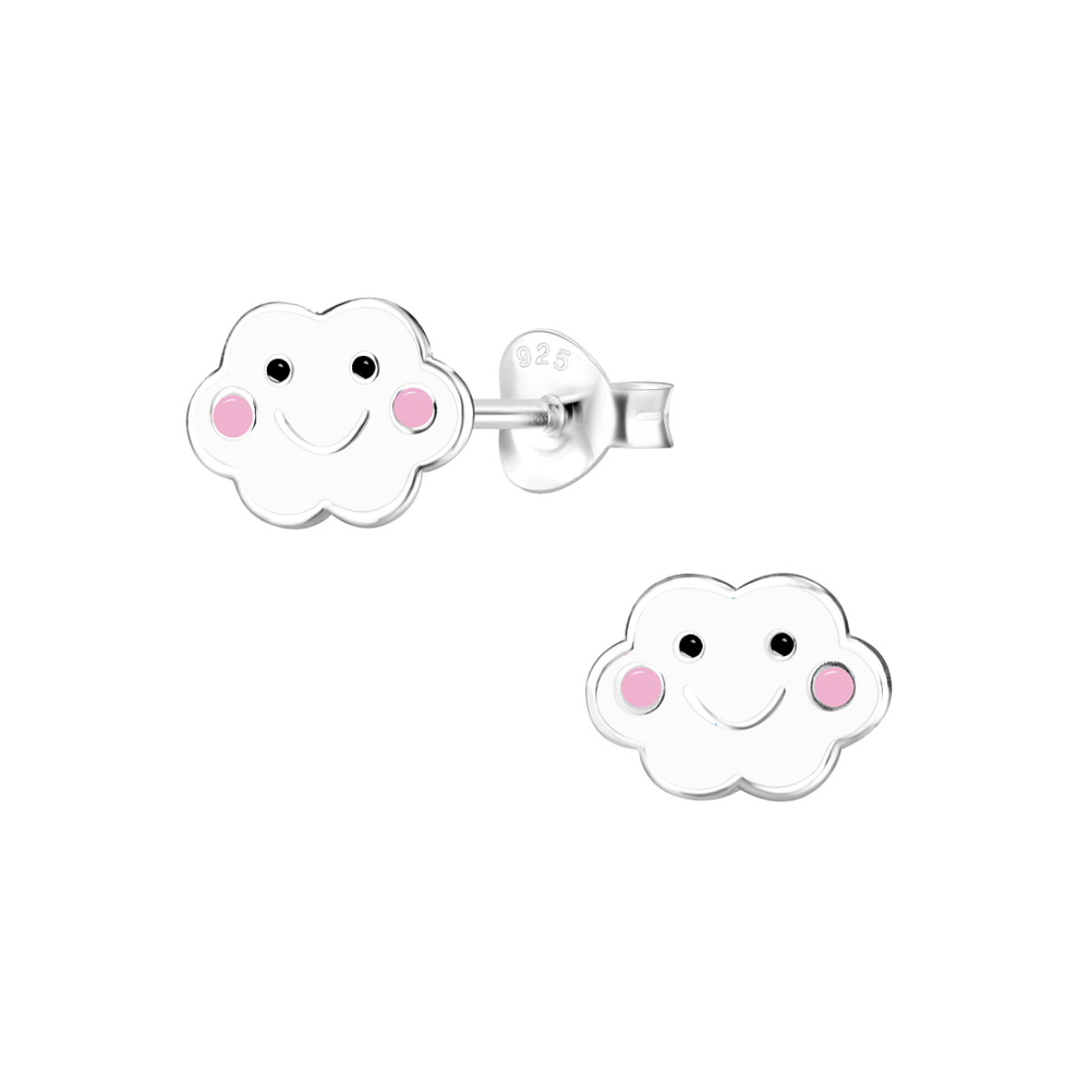 zilveren oorbellen wolkje roze wangetjes