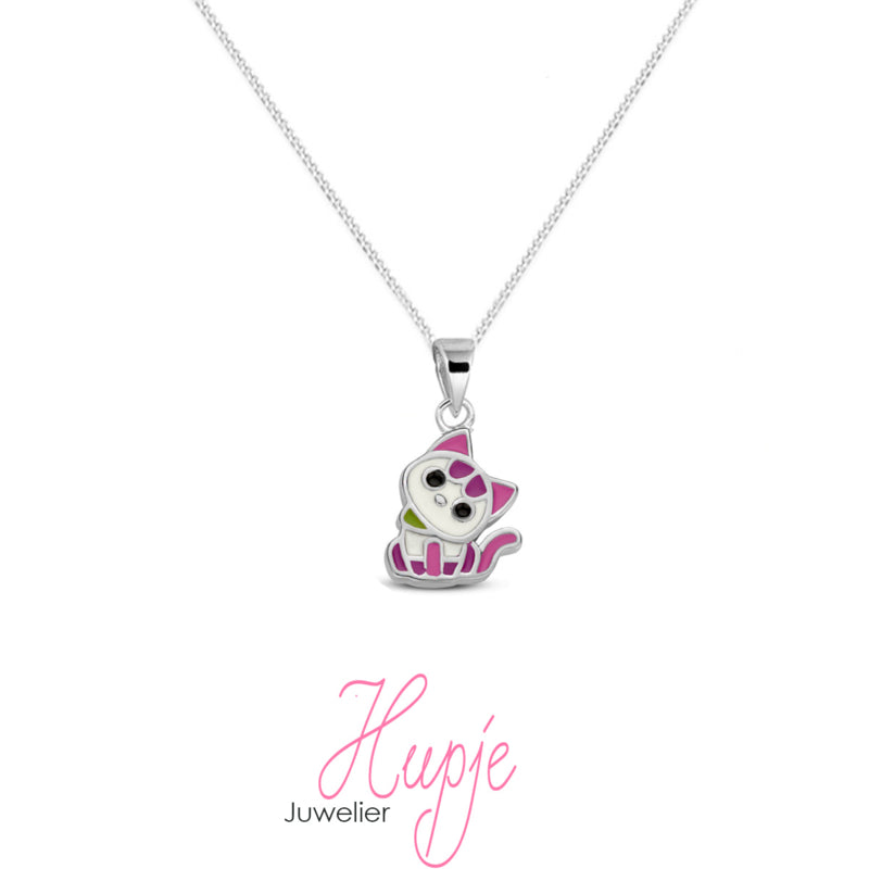 zilveren ketting poes