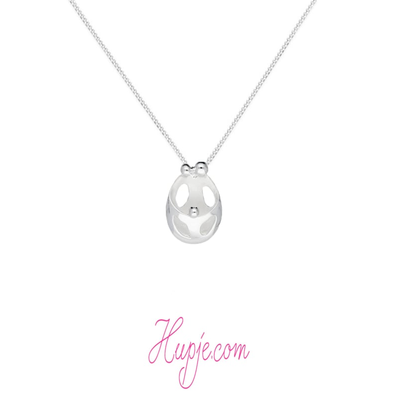 zilveren mama ketting 1 kind 3D