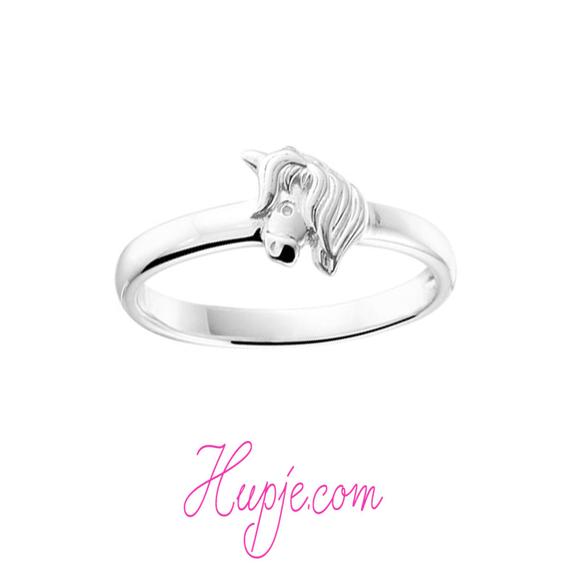 zilveren kinderring eenhoorn Beauty