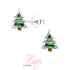zilveren oorbellen kerstboom kristallen