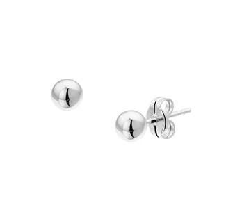 zilveren oorbellen bolletje (4 mm)