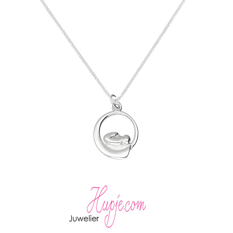 zilveren mama ketting Baby in de buik