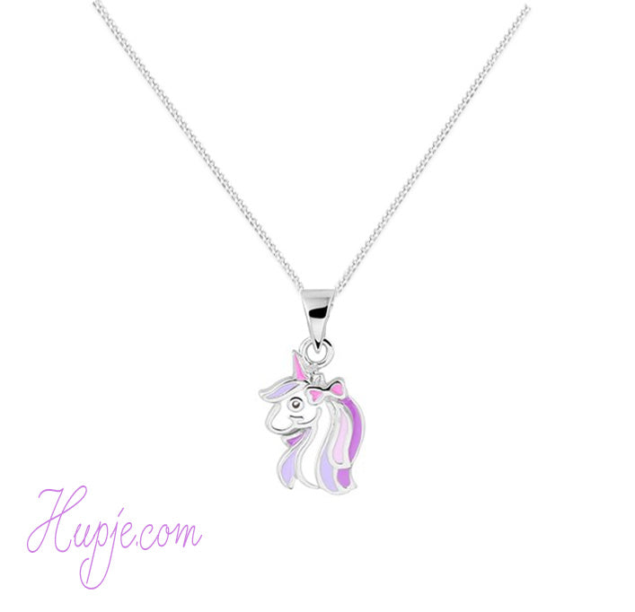 zilveren kinderketting eenhoorn Diva