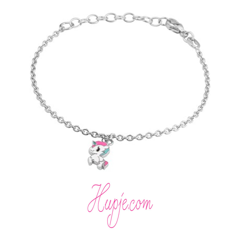 zilveren kinderarmband kleine eenhoorn