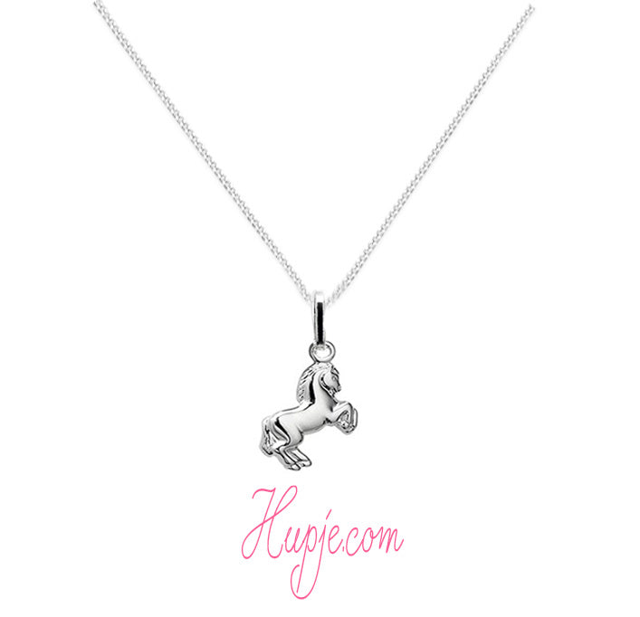 zilveren kinderketting paard (premium)