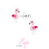 zilveren kinderoorbellen roze flamingo