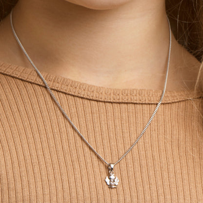 Silberne Kinderkette Schutzengel