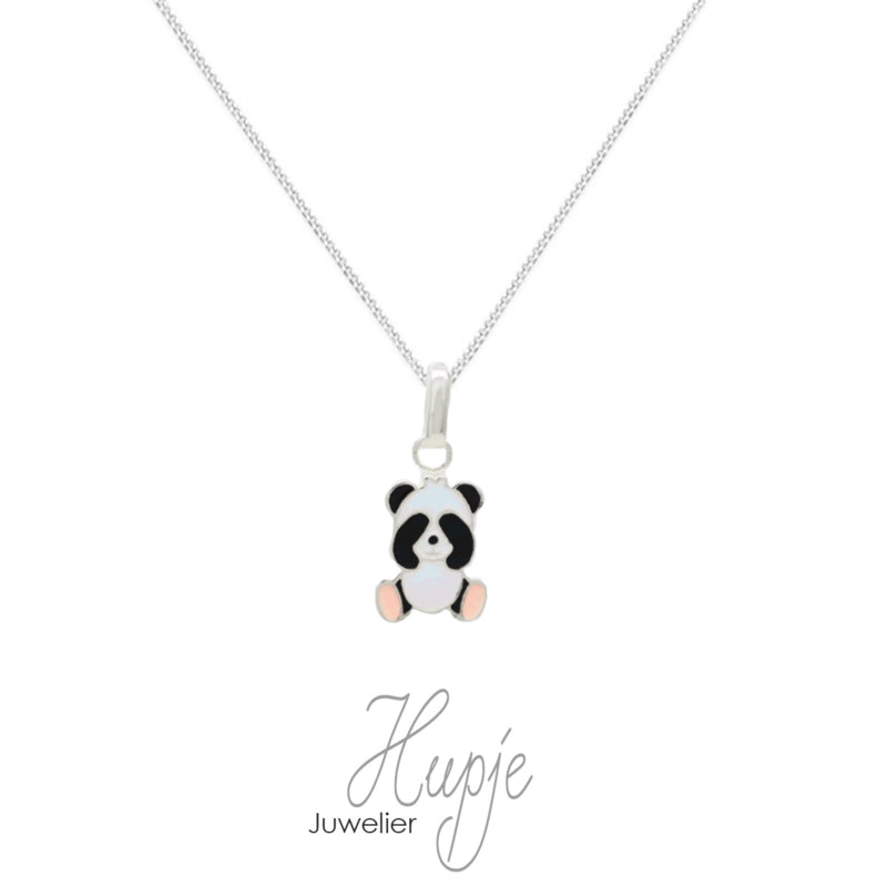 zilveren kinderketting kiekeboe panda (premium)